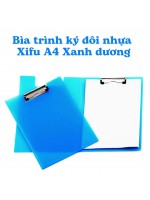 Bìa trình ký đôi nhựa Xifu A4 - Xanh dương